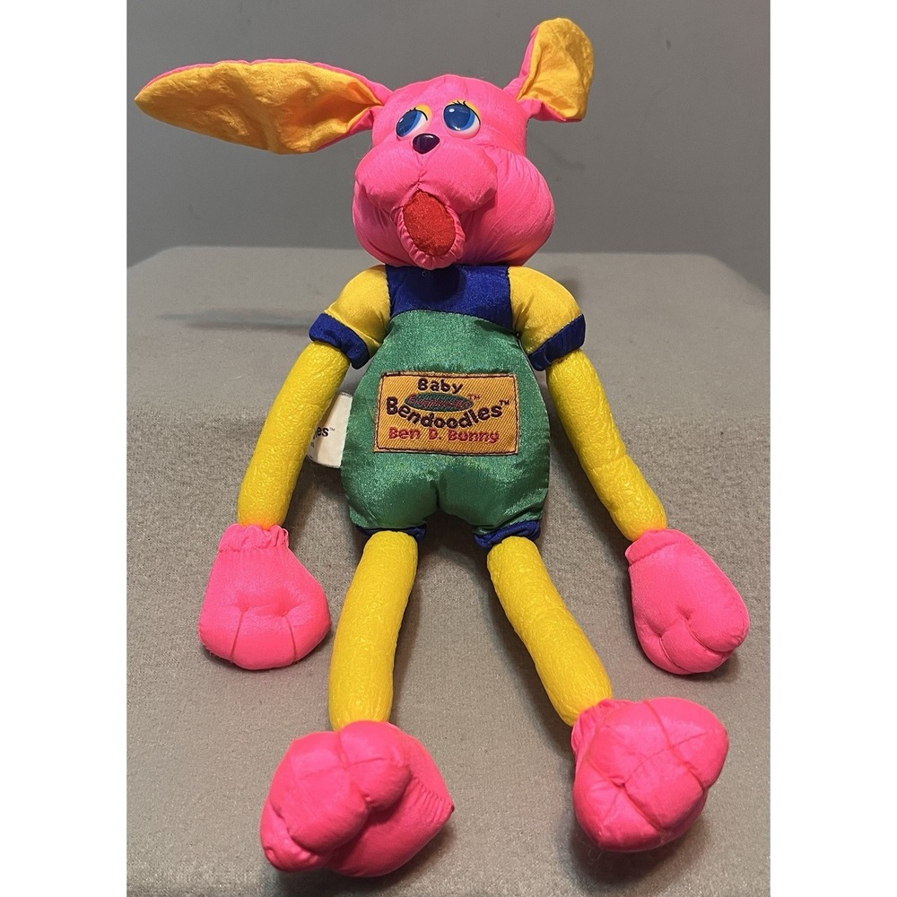Vintage Funnoodle Bendoodles Ben D Bunny Rabbitt Bunny Neon Easter‎ RARE